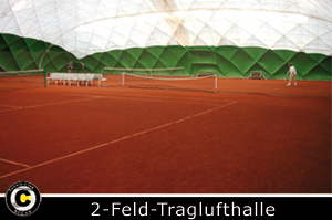 Zweifeld-Traglufthalle Sandplatz 