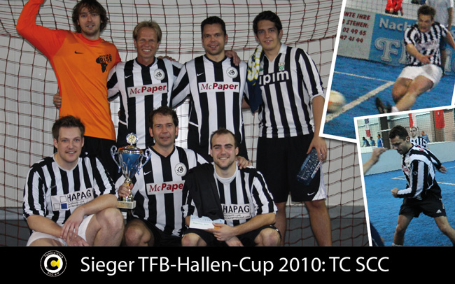 Links oben: Hermann Tydecks, Jens Thron, Fabian Gador, Christian Fischer. Unten links: Alexander Kupsch, Carsten Späth, Mathias Krämer.