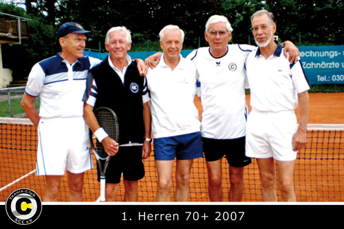 1. Herren 70+ (von links): Helmut Grunwald, Jürgen Thron, Dieter Stoffer, Hans Wolff, Dieter Bischoff.