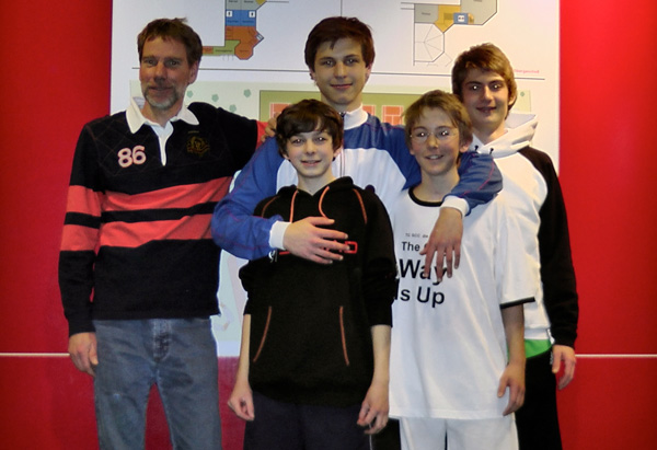 1. Junioren: Mats OLeen, Timo Stodder (vorne), Pascal Schubert, Niclas Braun, Adrian Engel.