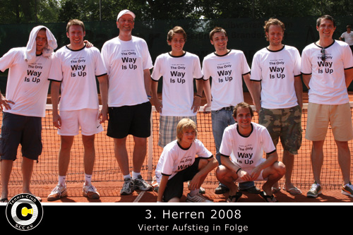 Aufsteiger 3. Herren: Oliver, Ragnar, Philipp, Caius, Adrian, Manuel, Sebastian, Benjamin, Christoph & Christoph.